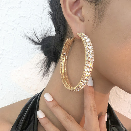 Title 15, European and American style simple big earrings...