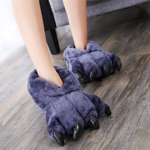 Title 6, Pantufas de Garra de Animal de Algodão para Hom...