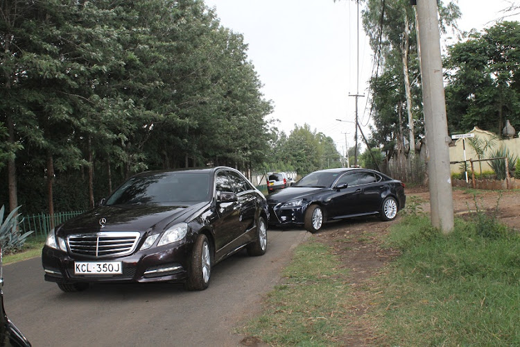 Cars seized from former CS Rashid Echesa's home in Nairobi on Monday, March 2, 2020.