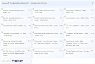 The Brooklyn Creamery - Healthy Ice Cream menu 2