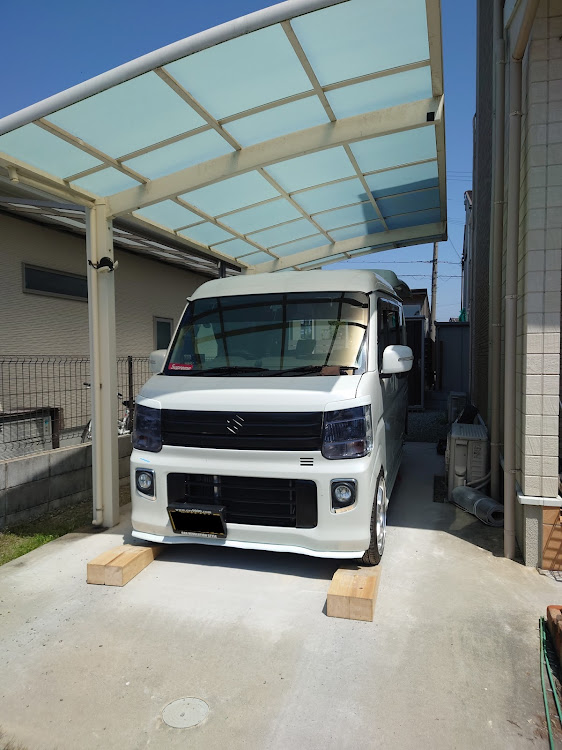 エブリイワゴンのプチリメイク・桜・城・サクラと愛車・ちょいシャコタンに関するカスタム事例の投稿画像2枚目