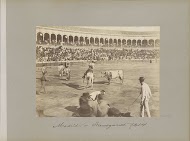 Stierengevecht met picador in een arena in Madrid