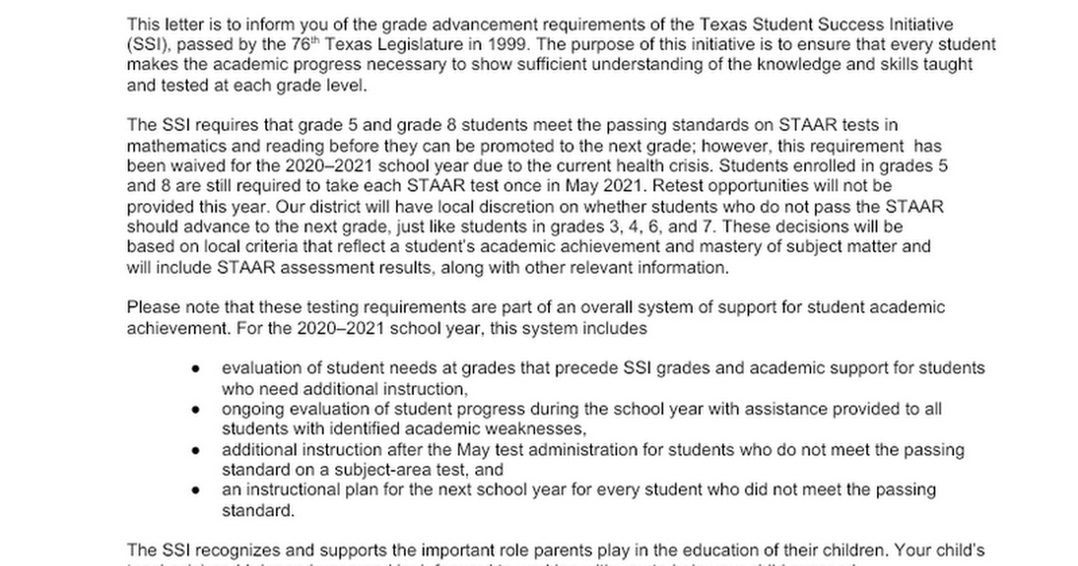 LVJH- SSI All Students BeginYr Notice 2020-21