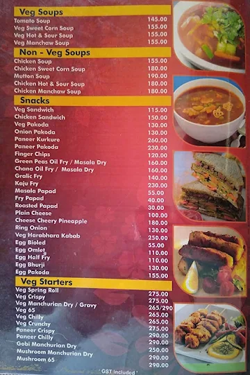 Hotel Kunal menu 