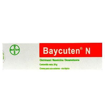 Baycuten N Clotrimazol + Neomicina + Dexametasona 1%/ 0.04%/0,5% Crema Tubo x 20 gr  