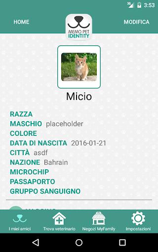 MEMO PET ID