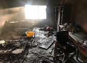 One of the rooms at the Ethembeni Children's Haven that was ravaged by a fire on Christmas Eve. 