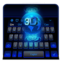 3D Neon Hologram Keyboard Theme