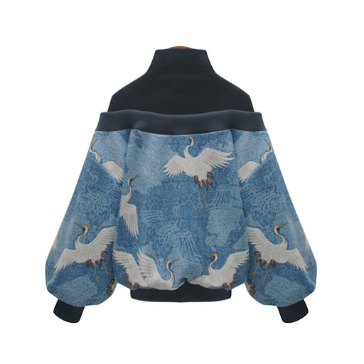 Title 1, Womens blue patterned high-neck fake two-piece...