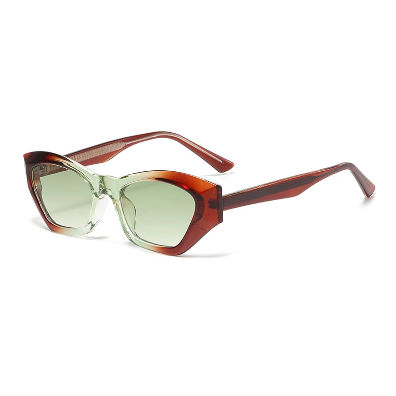 Lunettes de soleil TR avec insert central œil de chat polygonal. Protection UV, design moderne, monture robuste pour une vision claire et un style unique.
