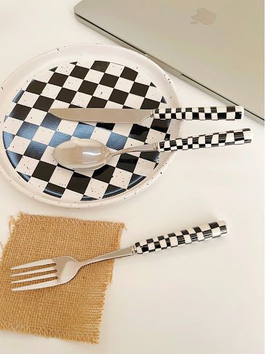 Title 4, Household 304 Stainless Steel Checkerboard Knif...