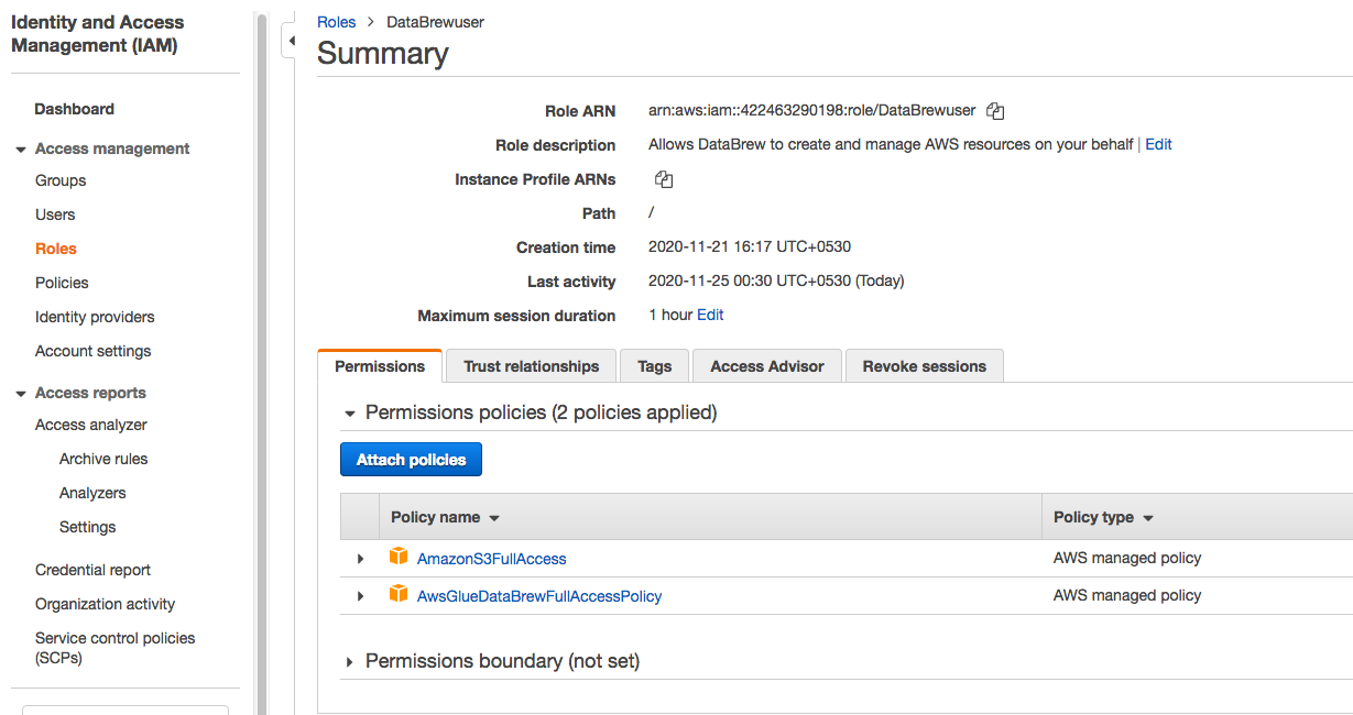 AWS Glue DataBrew