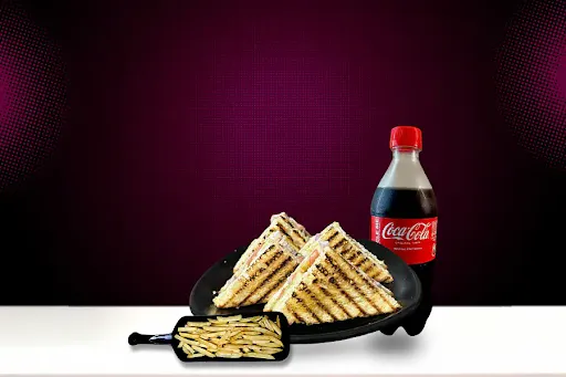 Veg Grilled Sandwich + Fries + Coke