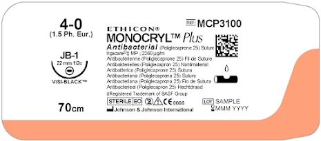 Monocryl 4/0 JB-1 70cm MCP3100H