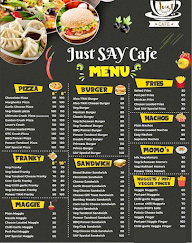 Just Say Cafe menu 1