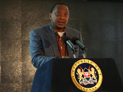 President Uhuru Kenyatta addresses an audience during the second day of the Giant Club Summit of African leaders and others on tackling poaching of elephants and rhinos at the Fairmont Mount Kenya Safari Club in Nanyuki, Laikipia county.Photo/Reuters