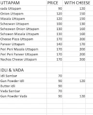 Wow Dosa menu 1