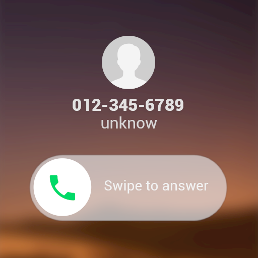 Phone X style call screen theme, full screen video