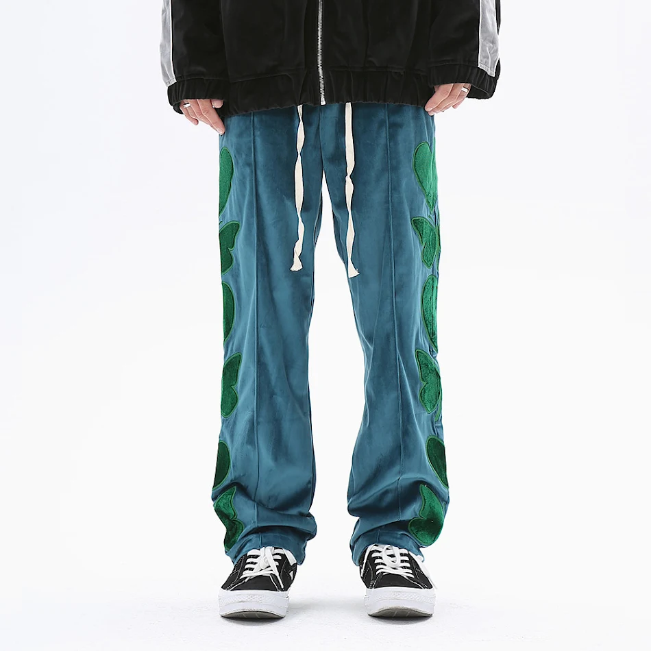 Pantalon homme ample, design décontracté et effet 