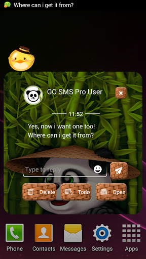 Panda GO SMS Theme