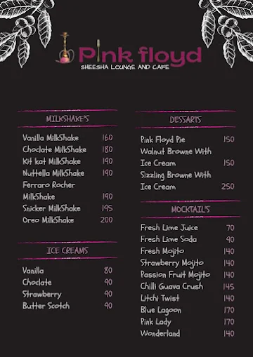 Pink Floyd menu 