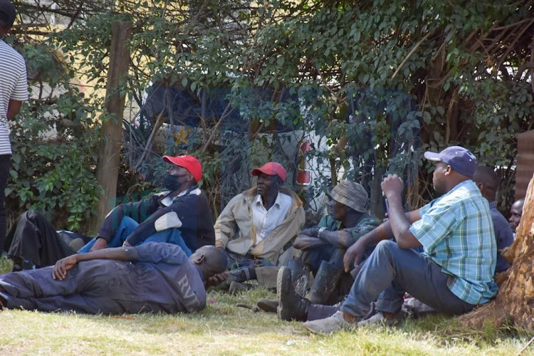 Starehe residents at Kariakor ward where nomination process was delayed due to unpaid venue on Apri,14,2022.