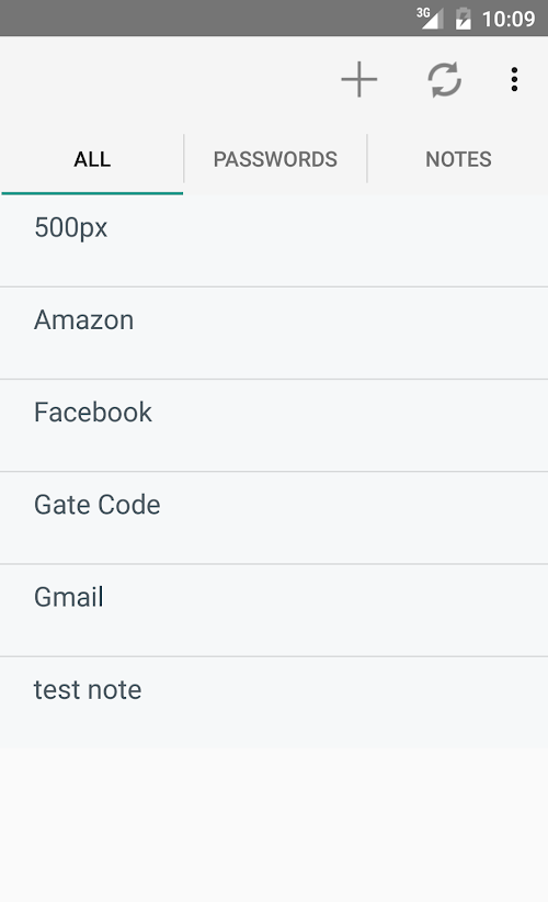 Android application Vault screenshort