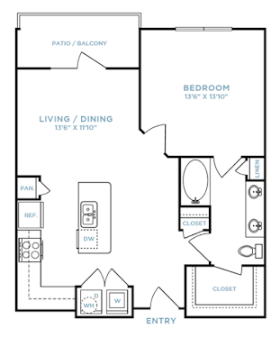 1 Bed 1 Bath