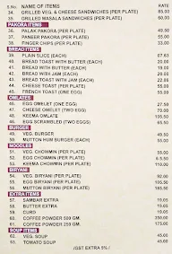 Indian Coffee House menu 2