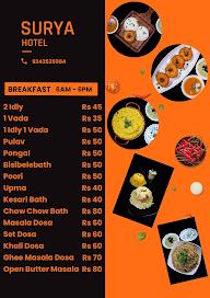 Hotel Surya menu 2