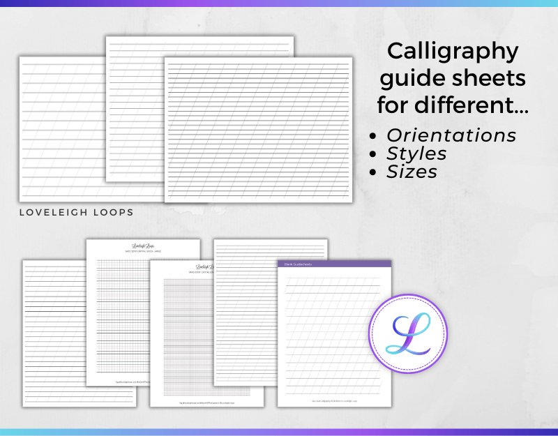 60 A-Z Calligraphy Alphabet Examples (+ Free Worksheets!) — Loveleigh Loops