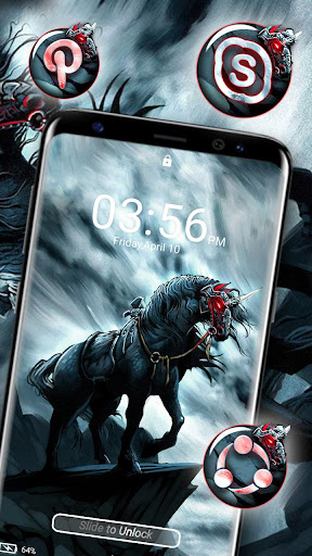 Black Warrior Horse Launcher Theme
