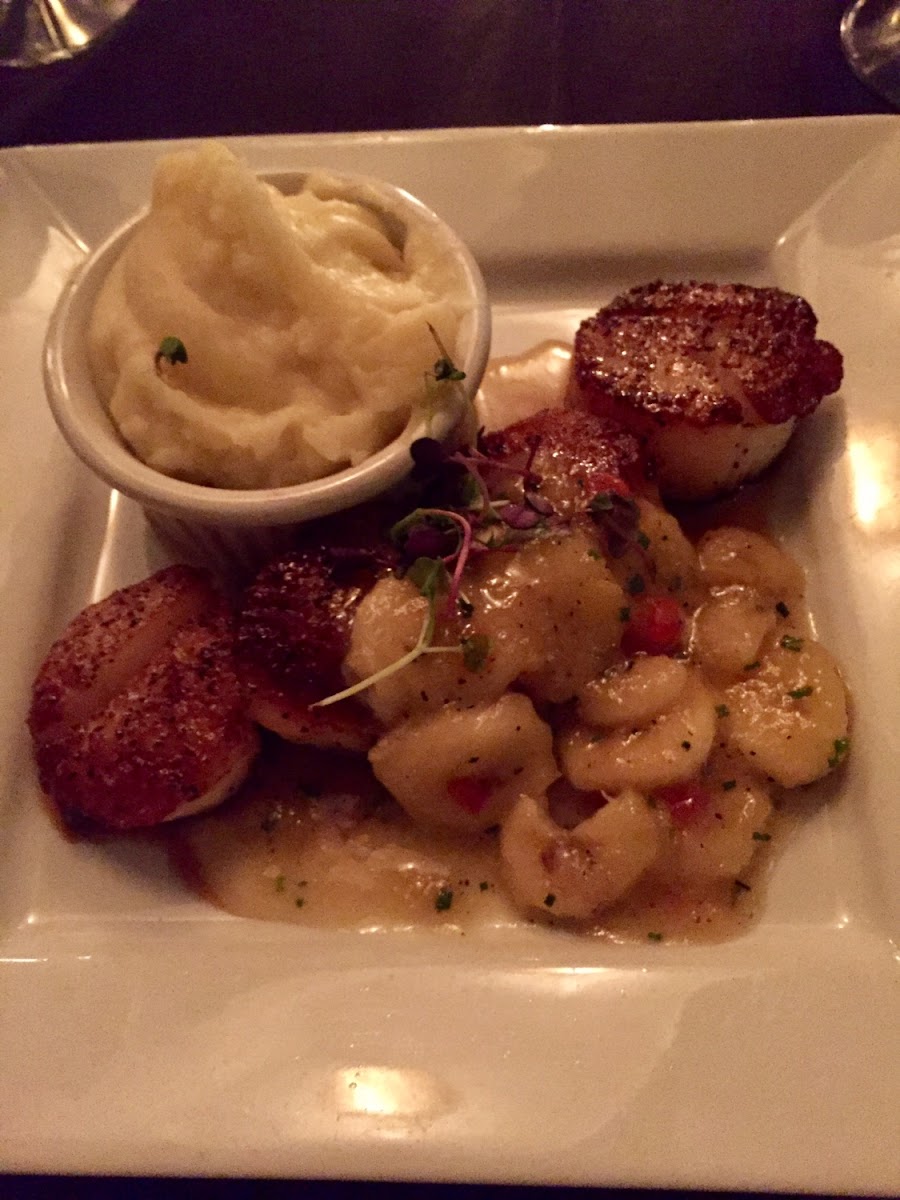 Scallops & whipped potatoes.