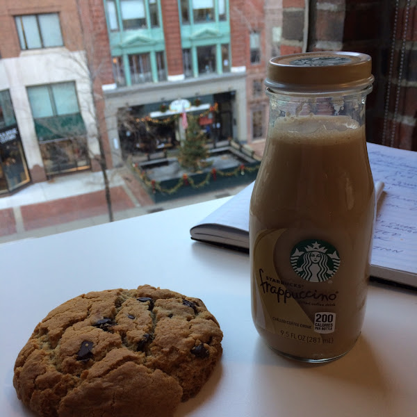 Bottle for size comparison.  Monster sized cookies!  So good!