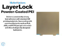LayerLock Powder Coated PEI Build Plate for 8" x 8"