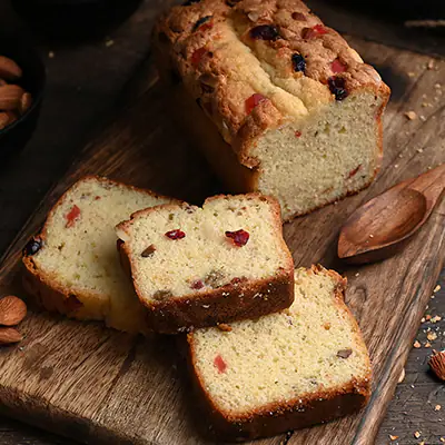 Fruit Nut & Cranberry Tea Cake (Wheat)