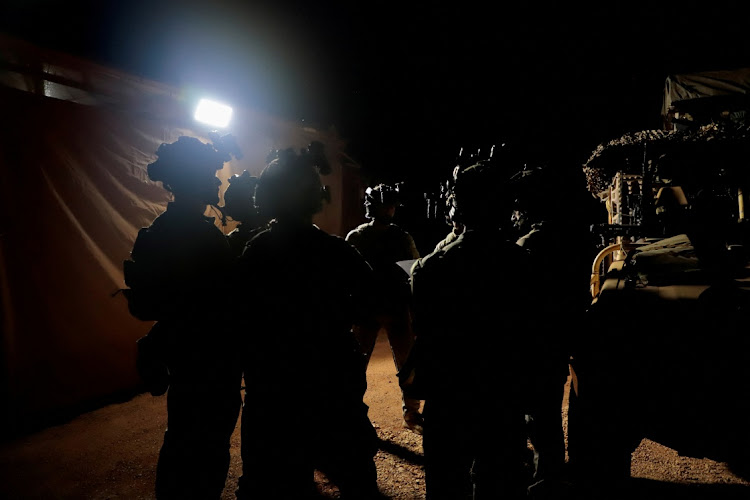 French soldiers from the new Takuba force are pictured during a briefing at their headquarter in Gao, Mali on August 20, 2021.