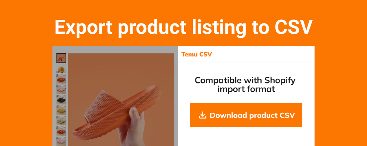 Temu CSV - Export Temu product Shopify CSV Preview image 2