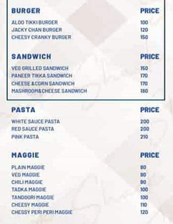 The Momo Shack menu 