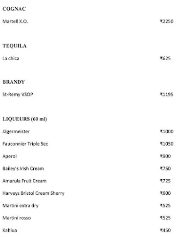 Ninety Six - Trident Hyderabad menu 