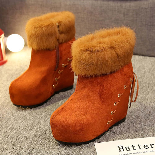 Title 2, Womens Wedge Heel Fashion Short Boots with Rea...