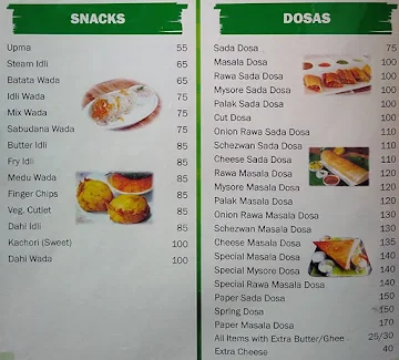 Green Food menu 