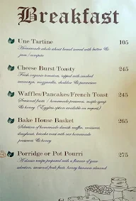 Bake House Cafe menu 1