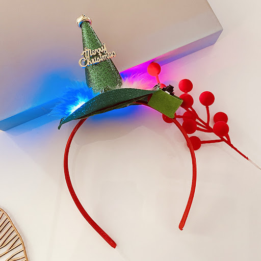 Title 2, Christmas Antlers Hairband Decoration Plush for...