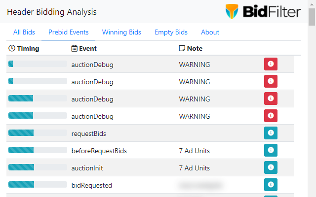 BidFilter Header Bidding Analysis Preview image 4