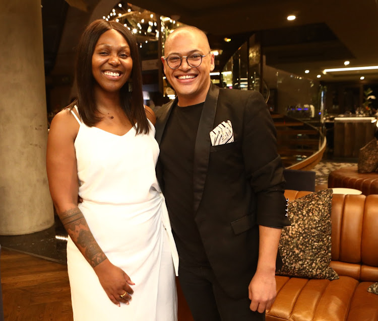 Samuel Alexander and Nandi Dlepu at the Decorex launch.