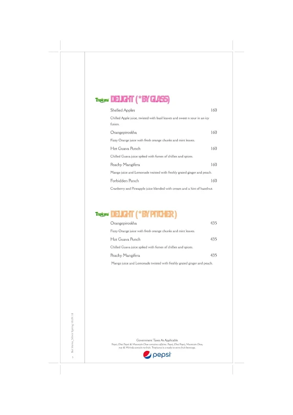 Sigree Global Grill menu 