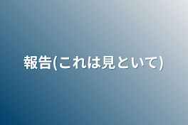 報告(これは見といて)