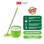 Bộ Cây Lau Nhà 360 Độ Scotch Brite 3M Đa Năng, Thông Minh Với Lồng Giặt Và Vắt Tích Hợp