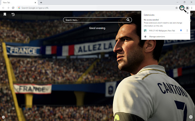 FIFA 21 Background New Tab